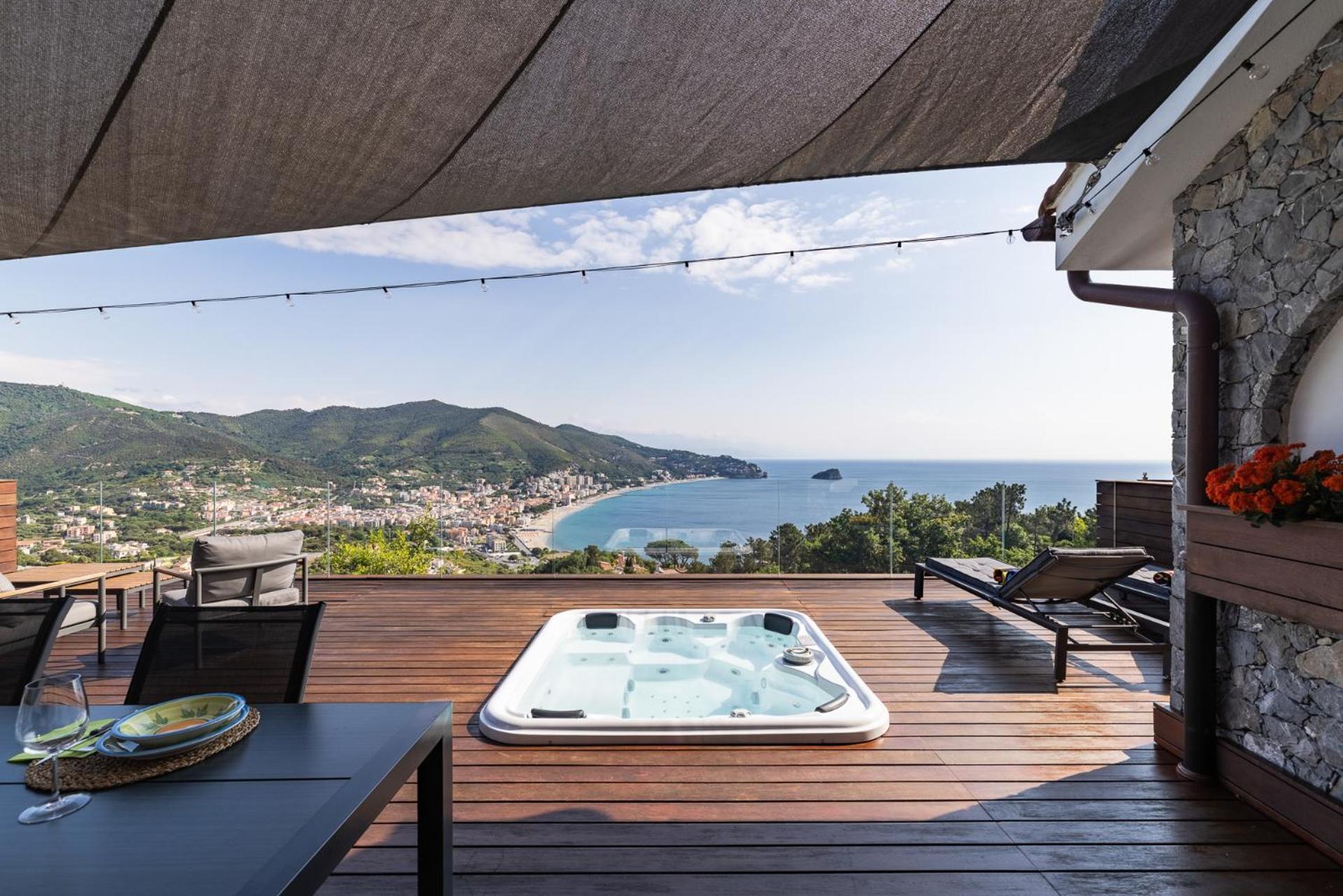 Spettacolare Vista Isola Terrazza E Idromassaggio Βίλα Noli Εξωτερικό φωτογραφία